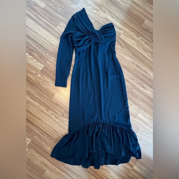 ROKH One Shoulder Midi Sheath Dress - Picture 3 of 16